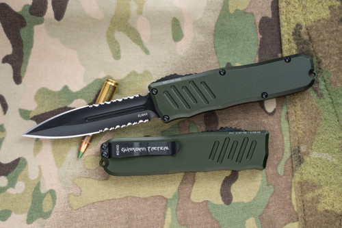 Guardian Tactical RECON-035 Green Automatic 3.3" Dagger Black Serrated 98132