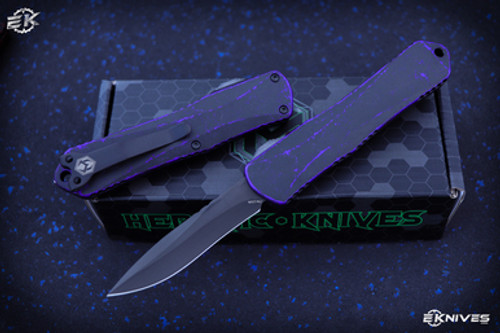 Heretic Knives Manticore E Purple Breakthrough OTF Automatic Knife 3.2" Recurve DLC