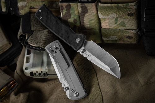 Chaves Knives Ultramar 229 Redencion Knife Black G10 3.6" M390 Satin Drop Point