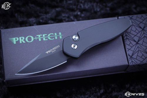 ProTech Sprint Automatic Folding Knife Black Aluminum 1.95" Black Spear Point 2907