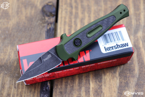 Kershaw Launch 12CA Olive Mini Stiletto Automatic 1.9" Blackwash 7130OLBW