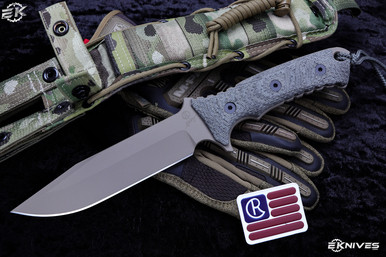 Chris Reeve Knives "Pacific" Fixed Blade Combat Knife Black Micarta 6" S35VN Clip Point Flat Dark Earth
