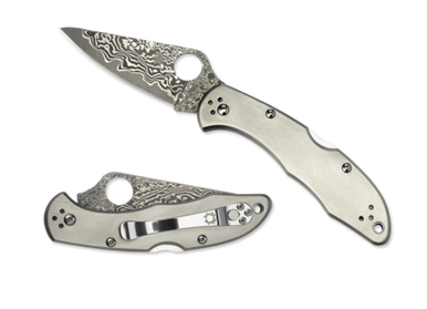 Spyderco Delica® 4 Ti / Damascus C11TID