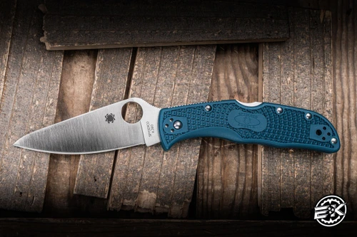 Spyderco Endela Lightweight Folder Knife Blue FRN 3.4" K390 Satin C243FPK390