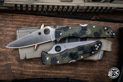 Spyderco Endura 4 Lightweight Folding Knife Zome Green FRN 3.8" VG-10 Clip Point Satin C10ZFGR