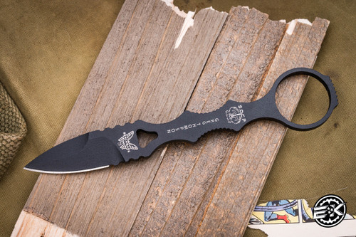 Benchmade Mini SOCP Fixed Blade Knife 2.2" 440C Spearpoint Black w/ Sheath 177BK