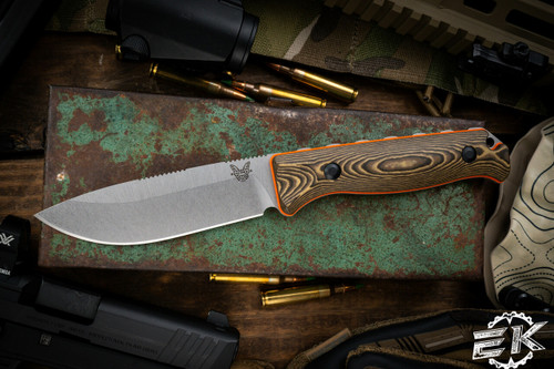 
Benchmade Saddle Mountain Skinner Fixed Blade Knife Richlite 4.2" S90V Stonewash 15002-1
