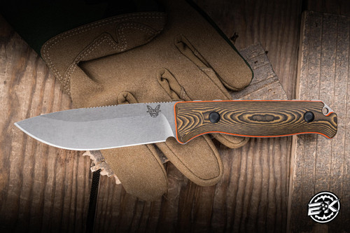 Benchmade Saddle Mountain Skinner Fixed Blade Knife Richlite 4.2" S90V Stonewash 15002-1