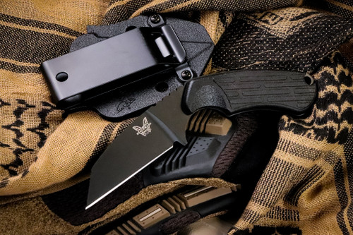 Benchmade Azeria Fixed Blade Knife Black 2.9" Wharncliffe Black 125BK