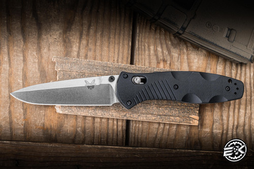 Benchmade Barrage AXIS-Assist Folding Knife Black 3.6" Drop Point Satin 580