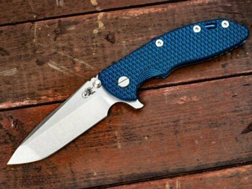 Rick Hinderer Knives XM-18 3.5? Spanto-Stonewash Blue-Blue/Black G10 RHK-60