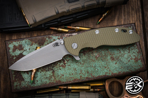 Rick Hinderer Knives XM-18 3.5? Spanto-Working Finish-OD Green G10 RHK-63