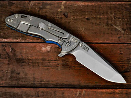 Rick Hinderer Knives XM-18 3.5? Spanto-Stonewash-Blue/Black G10 RHK-74