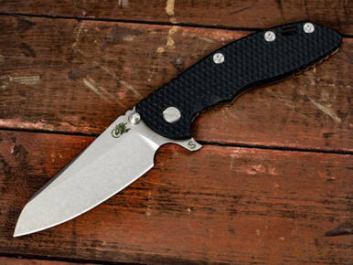 Rick Hinderer Knives XM-18 3.5? Skinny Sheepsfoot-Stonewash Bronze-Black G10 RHK-141