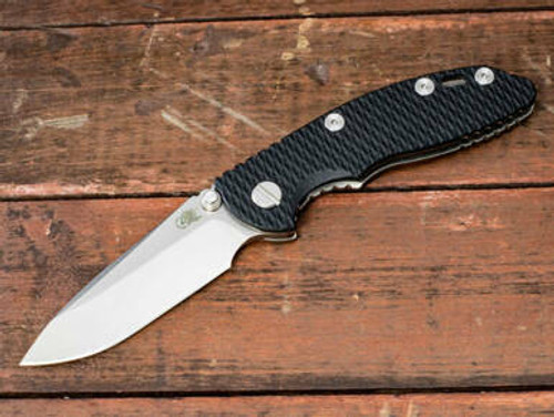 Rick Hinderer Knives XM-18 3? Non Flipper-Spearpoint-Stonewash-Black G10 RHK-175