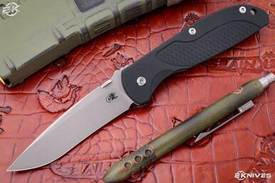 Rick Hinderer Knives FireTac Recurve G10 Black Framelock Knife 3.6" Working Finish