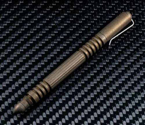 Rick Hinderer Knives Investigator Pen-Battle Bronze-Titanium RHK-299