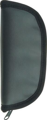 Rivery MFG Vinyl Padded Knife Case Fleece Lined Zippered Pouch 7" Black