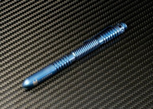 Rick Hinderer Knives Extreme Duty Spiral Modular Pen-Titanium-Blue RHK-337