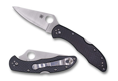 Spyderco Delica® 4 Flat Ground Carbon Fiber HAP40/SUS410 Exclusive C11FCFE