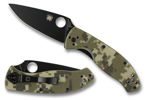 Spyderco Tenacious™ Camo G-10 Black Blade Exclusive C122GCMOBK