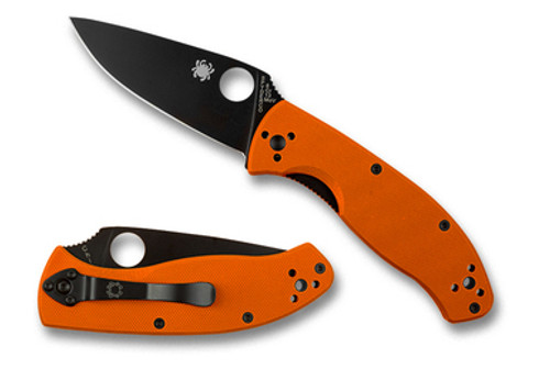 Spyderco Tenacious™ G-10 Orange Black Blade Exclusive C122GBOR