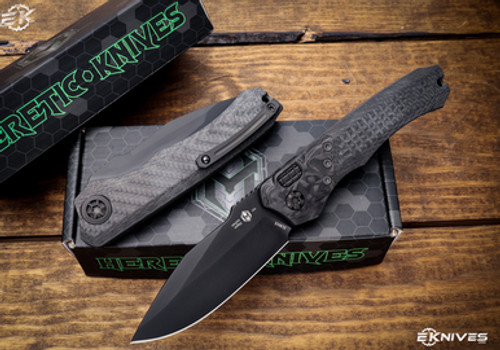 Heretic Knives "Wraith" Automatic Carbon Fiber 3.6" Drop Point DLC