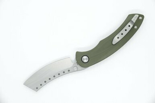 Red Horse Knifeworks Hell Razor P Series OD Green Handle W/ Satin Blade RHKN-8