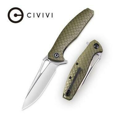CIVIVI Wyvern Liner Lock Knife OD Green Fiber-glass Reinforced Nylon Handle (3.45'' Satin D2) C902A