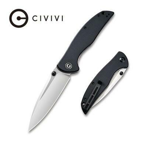 CIVIVI Governor Thumb Studs Knife Black G10 Handle (3.86” Satin D2) C911C