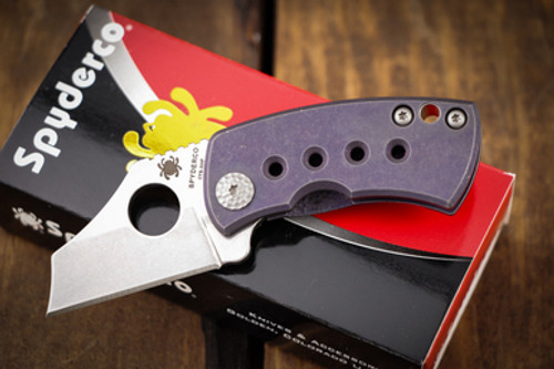 Jonathan Mcnees Custom/Spyderco McBee Purple Anodized 1.5" XHP Stonewash