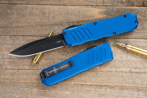 Guardian Tactical RECON-035 OTF Automatic Knife Blue 3.3" Drop Point Black Tactical  94111