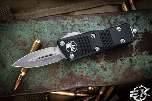 Microtech Mini Troodon OTF Automatic Cali Legal Knife 1.9" Dagger Stonewash 238-10