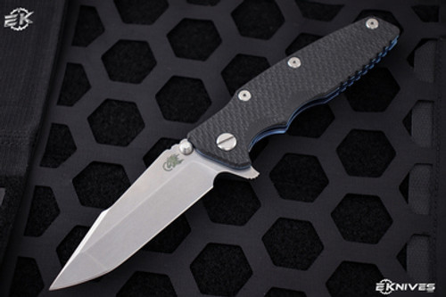 Rick Hinderer Knives Eklipse Black/Blue Stonewash 3.5″ Harpoon Spanto