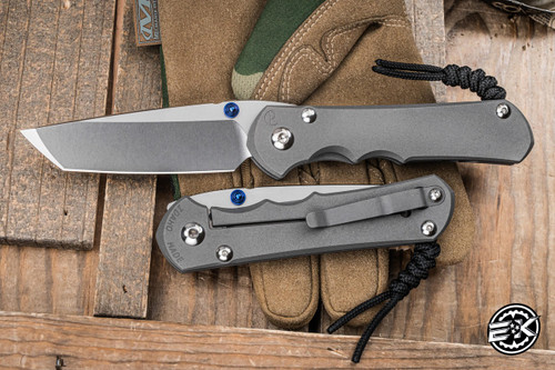 Chris Reeve Knives Large Inkosi Titanium 3.6" MagnaCut Tanto Stonewash LIN-1042