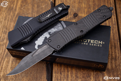 Microtech Combat Troodon Carbon Fiber 3.8" Bowie Damascus 146-16CFS