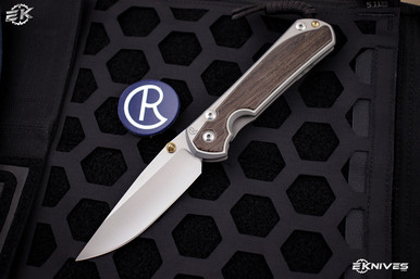 Chris Reeve Knives Large Sebenza 31, Bog Oak Inlay 3.6" S35VN Stonewash (Preowned)