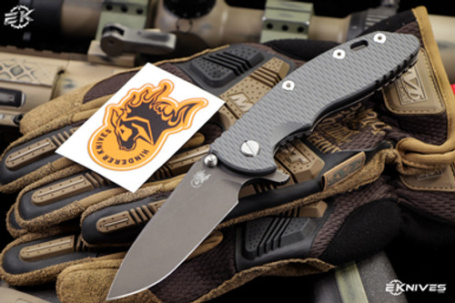 Rick Hinderer Knives XM-18 3.5" Slicer Gray G10, Battle Black