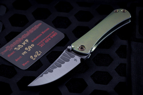 Borka Blades SBKF Green Titanium Satin Rock Grind (2021 USN G12 Show)