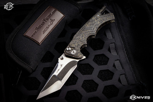 Brian Tighe Knives "Tighe Fighter" Carbon Fiber 4" San Mai