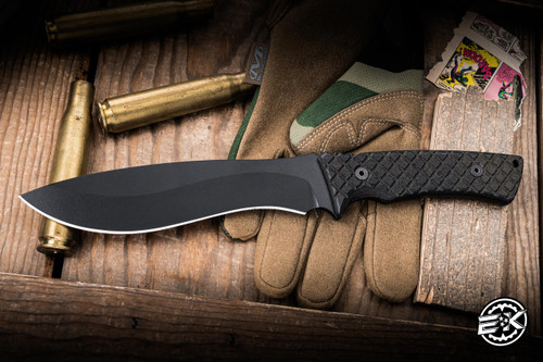 Spartan Blades Machai Fixed Blade Knife Black Micarta 6.6" Recurve Black