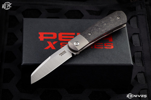 Enrique Pena X-Series Apache Kickstop Flipper Marble Carbon Fiber  2.6" Satin