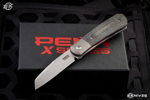 Enrique Pena X-Series Apache Kickstop Flipper Black Micarta 2.6" Satin