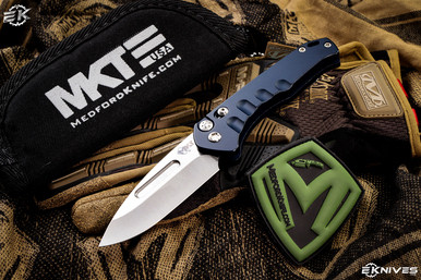 Medford Praetorian Swift Auto Folding Knife Blue 3.3" S35VN Tumbled Drop Point
