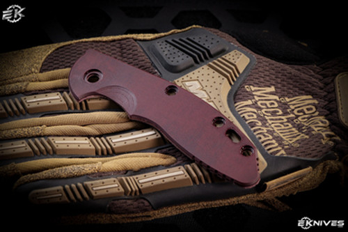 Rick Hinderer Knives XM-18 3.5" Burgundy Micarta Scale