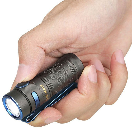 Olight Baton 3 Rechargeable Flashlight Titanium Four Seasons Autumn 1200 Lumens