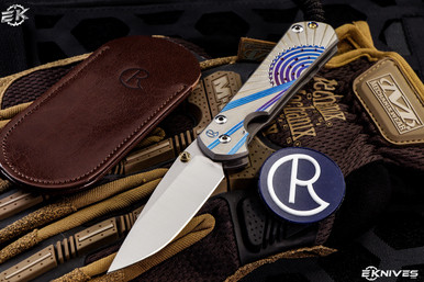 Chris Reeve Knives Small Sebenza 31 Unique Graphic Knife 3" Stonewash Drop Point S31-1400 (4)