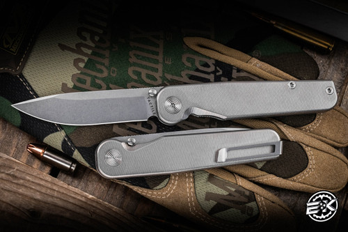 Tactile Knife Co. "Rockwall" Thumbstud Folding Knife Titanium 2.84" MagnaCut