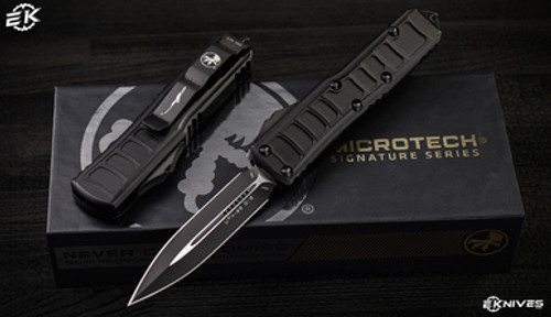 Microtech UTX-85 II Stepside Automatic Knife 3" Dagger Black 232II-1TS