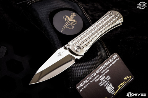 Marfione Custom/Borka Blades SBSP Titanium Frag 3.25" Diamond Wash